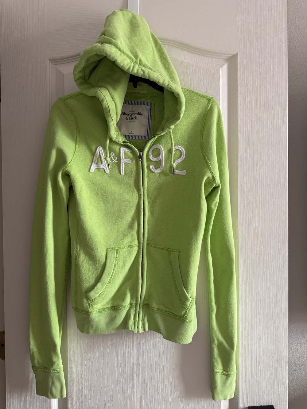 Abercrombie & Fitch Lime Green Girls Zip Hoodie
